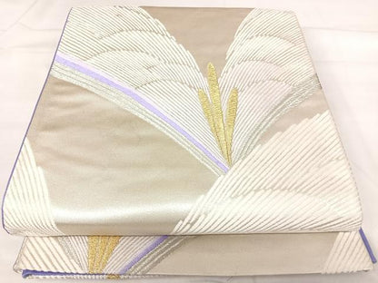 平和屋着物◎西陣　六通柄袋帯　唐織　松　金銀糸　証紙付き　正絹　逸品　AABI5690yx