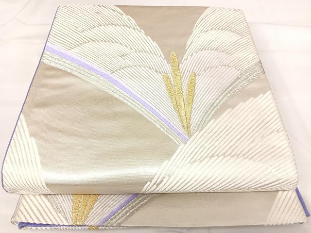 平和屋着物◎西陣　六通柄袋帯　唐織　松　金銀糸　証紙付き　正絹　逸品　AABI5690yx