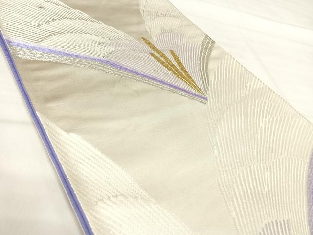 平和屋着物◎西陣　六通柄袋帯　唐織　松　金銀糸　証紙付き　正絹　逸品　AABI5690yx