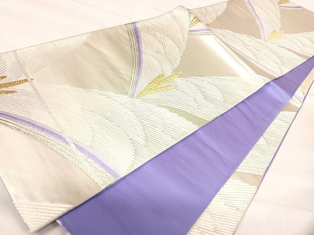 平和屋着物◎西陣　六通柄袋帯　唐織　松　金銀糸　証紙付き　正絹　逸品　AABI5690yx