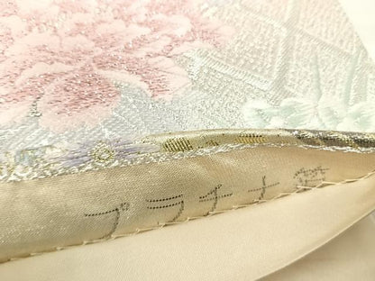平和屋着物◎六通柄袋帯　唐織　古都翔翔文　プラチナ箔　正絹　逸品　AABI5695yx