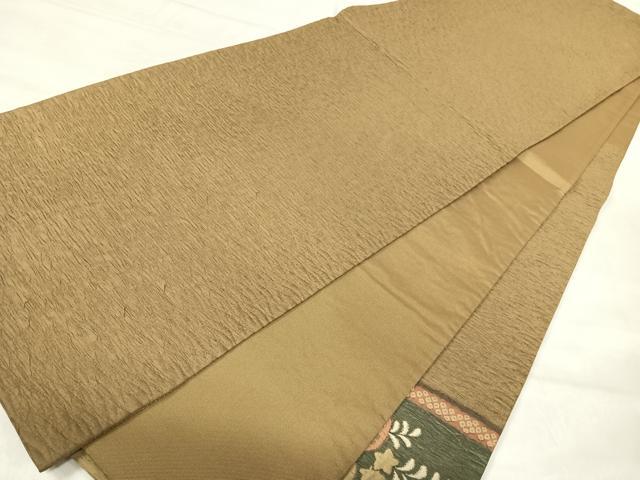 平和屋着物◎太鼓柄袋帯　ふくれ織　花桐文　正絹　逸品　AABI5734yx
