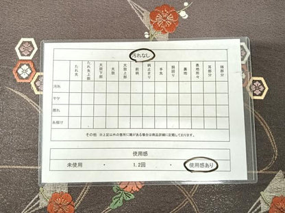 平和屋着物◎六通柄袋帯　唐織　扇面花文　金銀糸　正絹　逸品　AABI5735yx