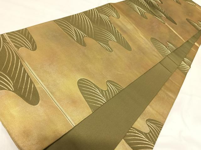 平和屋着物◎全通柄　本袋帯　流水文　金糸　正絹　逸品　AABI5751yx