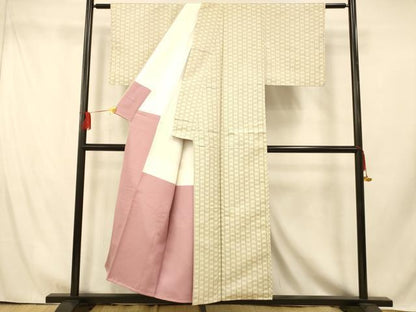平和屋着物■上質な紬　間道　正絹　逸品　AABI5806fw