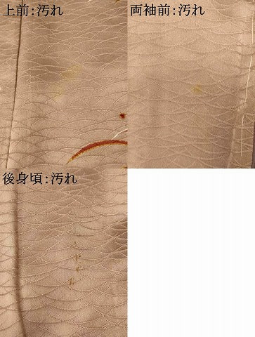 平和屋着物■訪問着　絞り　露芝流水文　金彩　正絹　逸品　AABI5807fw