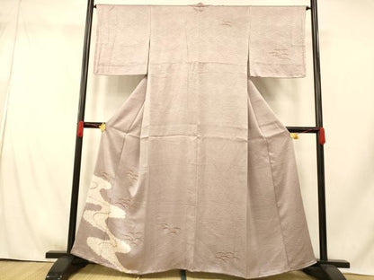 平和屋着物■訪問着　絞り　露芝流水文　金彩　正絹　逸品　AABI5807fw
