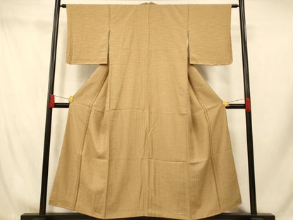 平和屋着物■上質な小紋　縞　ゑり善扱い　正絹　逸品　AABI5808fw