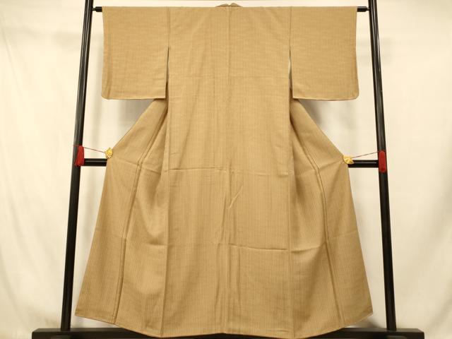 平和屋着物■上質な小紋　縞　ゑり善扱い　正絹　逸品　AABI5808fw