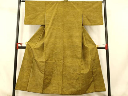 平和屋着物■上質な紬　幾何学文様　暈し染め　正絹　逸品　AABI5817fw