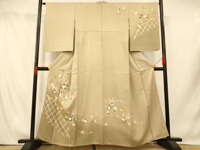 平和屋着物■訪問着　草花籬文　暈し染め　金彩　正絹　逸品　AABI5823fw