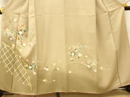 平和屋着物■訪問着　草花籬文　暈し染め　金彩　正絹　逸品　AABI5823fw