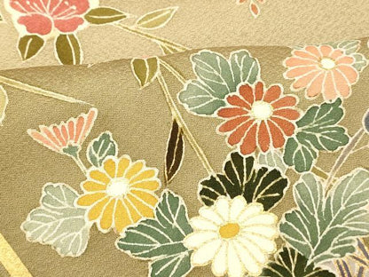 平和屋着物■訪問着　草花籬文　暈し染め　金彩　正絹　逸品　AABI5823fw