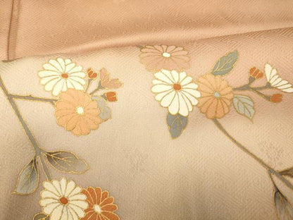 平和屋着物■訪問着　枝花文　暈し染め　金彩　正絹　逸品　AABI5824fw