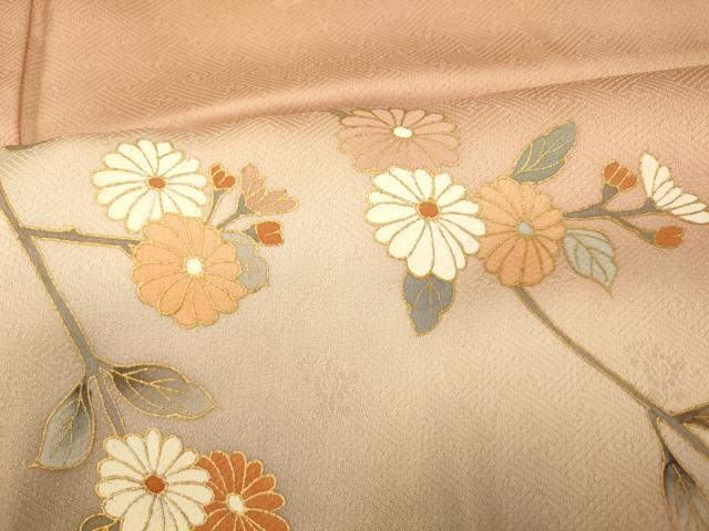 平和屋着物■訪問着　枝花文　暈し染め　金彩　正絹　逸品　AABI5824fw