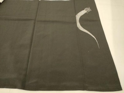 平和屋着物■豪華黒留袖　駒刺繍　流水文　蓑亀　金銀彩　正絹　逸品　AABI5830fw
