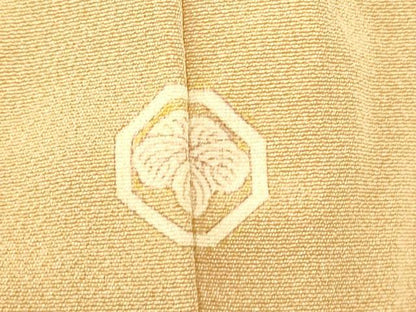 平和屋着物■訪問着　雪輪花鳥風景文　暈し染め　金彩　正絹　逸品　AABI5831fw