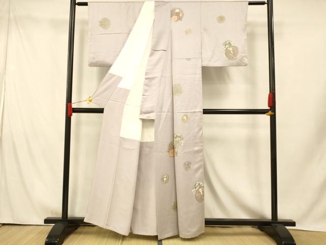 平和屋着物■訪問着　草花丸文　竹　梅　金彩　正絹　逸品　AABI5832fw