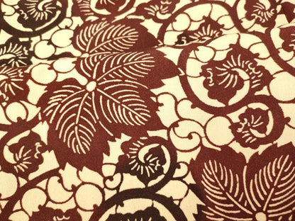 平和屋着物■上質な小紋 花唐草文 正絹 逸品 AABI5836fw