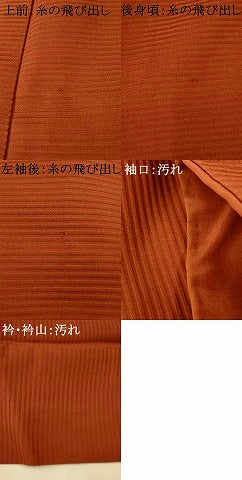 平和屋着物■上質な色無地 横段地紋 鳶色 正絹 逸品 AABI5837fw