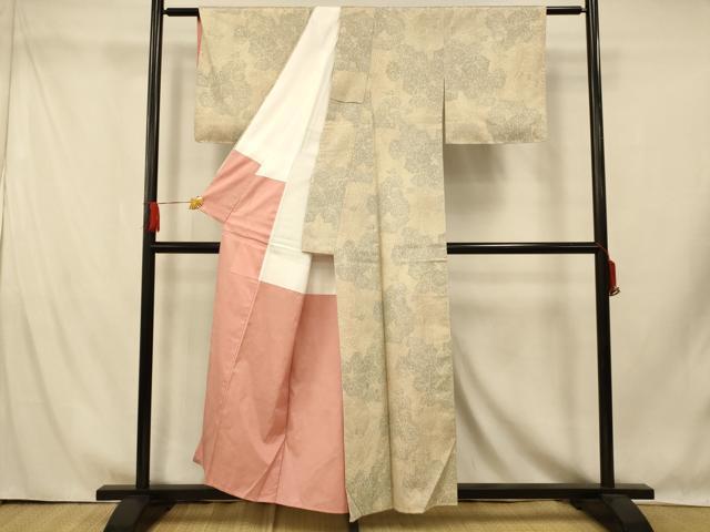 平和屋着物■上質な紬　葡萄の蔓　正絹　逸品　AABI5841fw