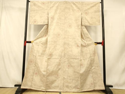 平和屋着物■上質な紬　正倉院花霞文　正絹　逸品　未使用　AABI5846fw
