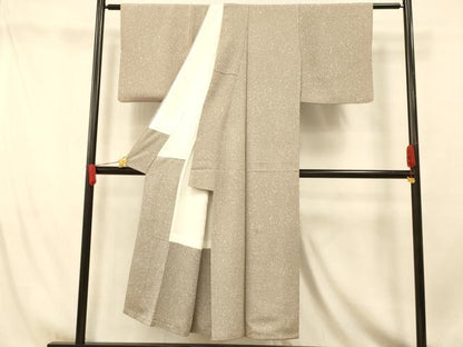 平和屋着物■上質な小紋　霞文　たたき染め　正絹　逸品　AABI5847fw