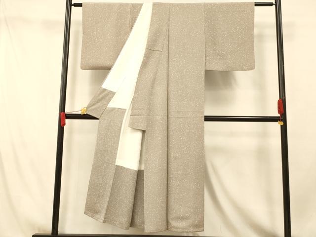 平和屋着物■上質な小紋　霞文　たたき染め　正絹　逸品　AABI5847fw