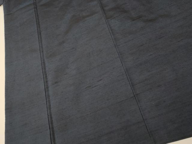 平和屋着物■男性　紬　濃藍色　正絹　逸品　AABI5853fw