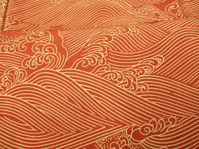 平和屋着物■上質な小紋　立波文　正絹　逸品　AABI5857fw