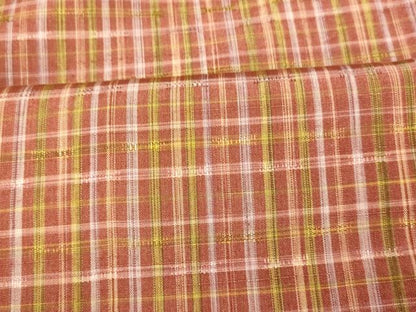 平和屋着物■上質な紬　格子　正絹　逸品　AABI5867fw