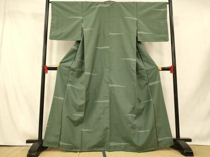 平和屋着物■上質な紬　横段霞文　正絹　逸品　未使用　AABI5868fw
