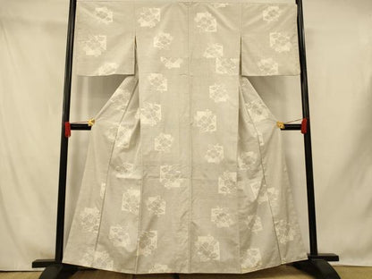平和屋着物■上質な紬　枝花色紙文　正絹　逸品　AABI5869fw