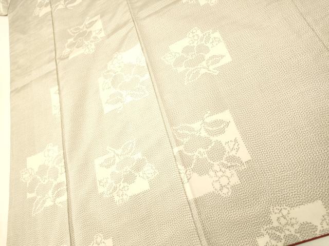 平和屋着物■上質な紬　枝花色紙文　正絹　逸品　AABI5869fw