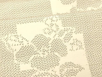 平和屋着物■上質な紬　枝花色紙文　正絹　逸品　AABI5869fw