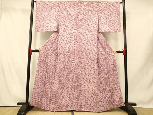 平和屋着物■上質な小紋　霞文　正絹　逸品　AABI5870fw