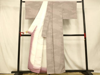 平和屋着物■江戸小紋　吉祥花雲取り文　正絹　逸品　AABI5871fw