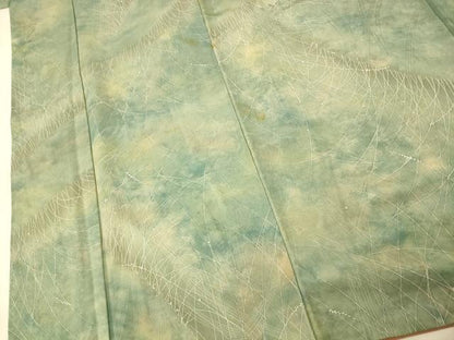 平和屋着物■上質な小紋　草葉霞文　暈し染め　正絹　逸品　AABI5872fw