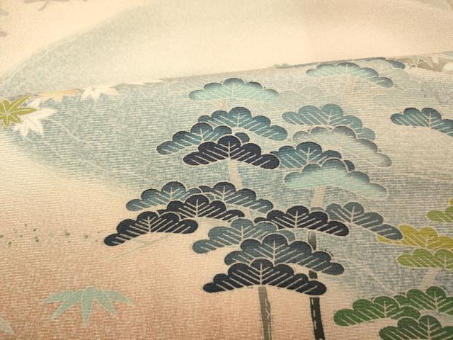 平和屋着物■訪問着　風景文　暈し染め　正絹　逸品　AABI5878fw