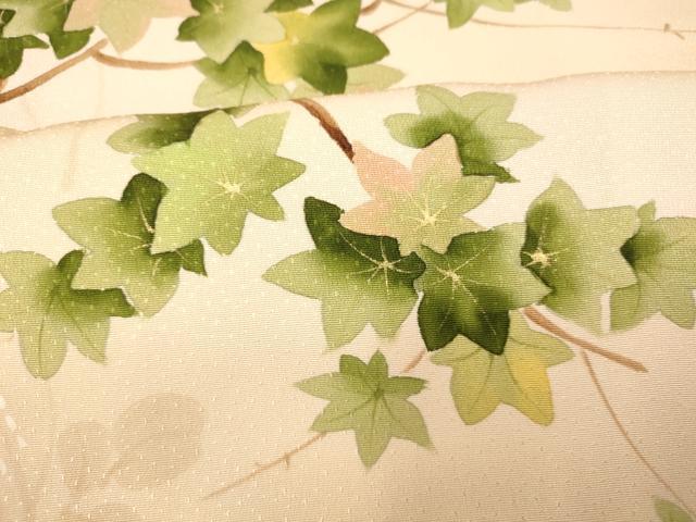 平和屋着物■訪問着　手描き　枝花文　金彩　正絹　逸品　AABI5889fw