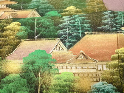 平和屋着物■豪華色留袖　作家物　手描き　風景文　暈し染め　金彩　正絹　逸品　AABI5890fw