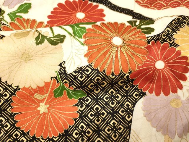 平和屋着物■豪華振袖　駒刺繍　花車道長文　金彩　正絹　逸品　AABI5892fw