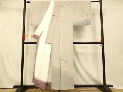 平和屋着物■訪問着　枝花文　暈し染め　正絹　逸品　AABI5897fw