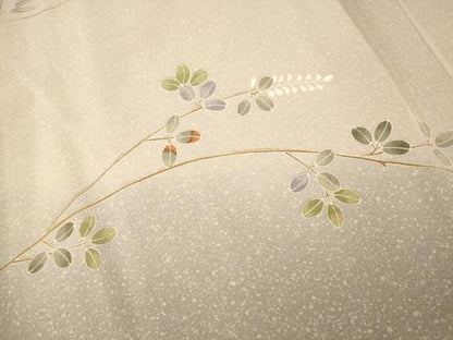 平和屋着物■訪問着　枝花文　暈し染め　正絹　逸品　AABI5897fw