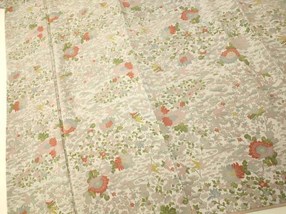 平和屋着物■上質な小紋　草花文　正絹　逸品　AABI5900fw