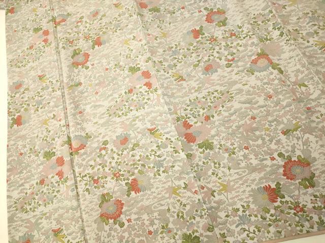 平和屋着物■上質な小紋　草花文　正絹　逸品　AABI5900fw