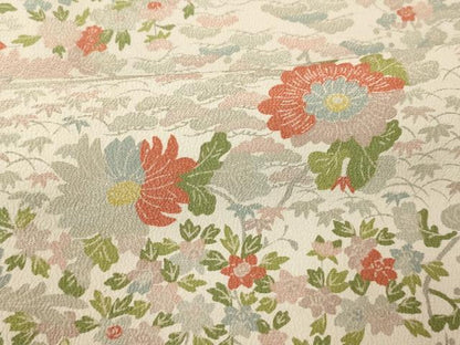 平和屋着物■上質な小紋　草花文　正絹　逸品　AABI5900fw