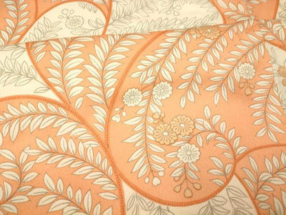 平和屋着物■上質な小紋　枝花文　正絹　逸品　未使用　AABI5901fw