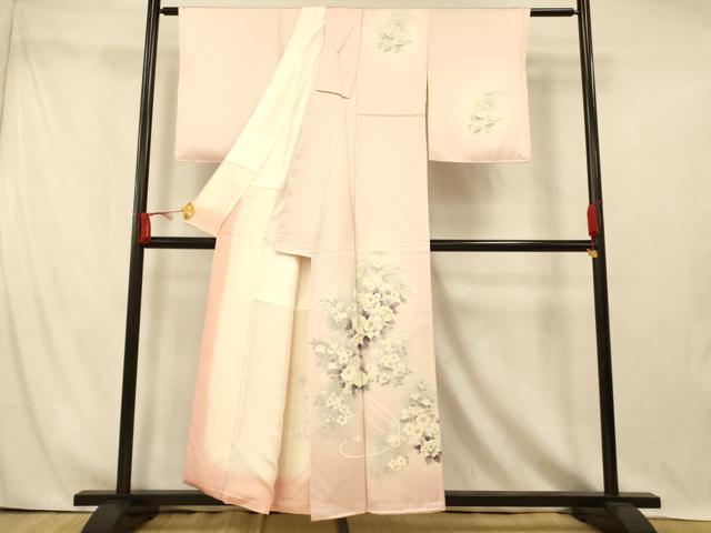 平和屋着物■訪問着　草花紐文　暈し染め　正絹　逸品　未使用　AABI5906fw