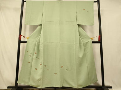 平和屋着物■訪問着　刺繍　地紙松竹梅　金糸　金彩　正絹　逸品　AABI5907fw